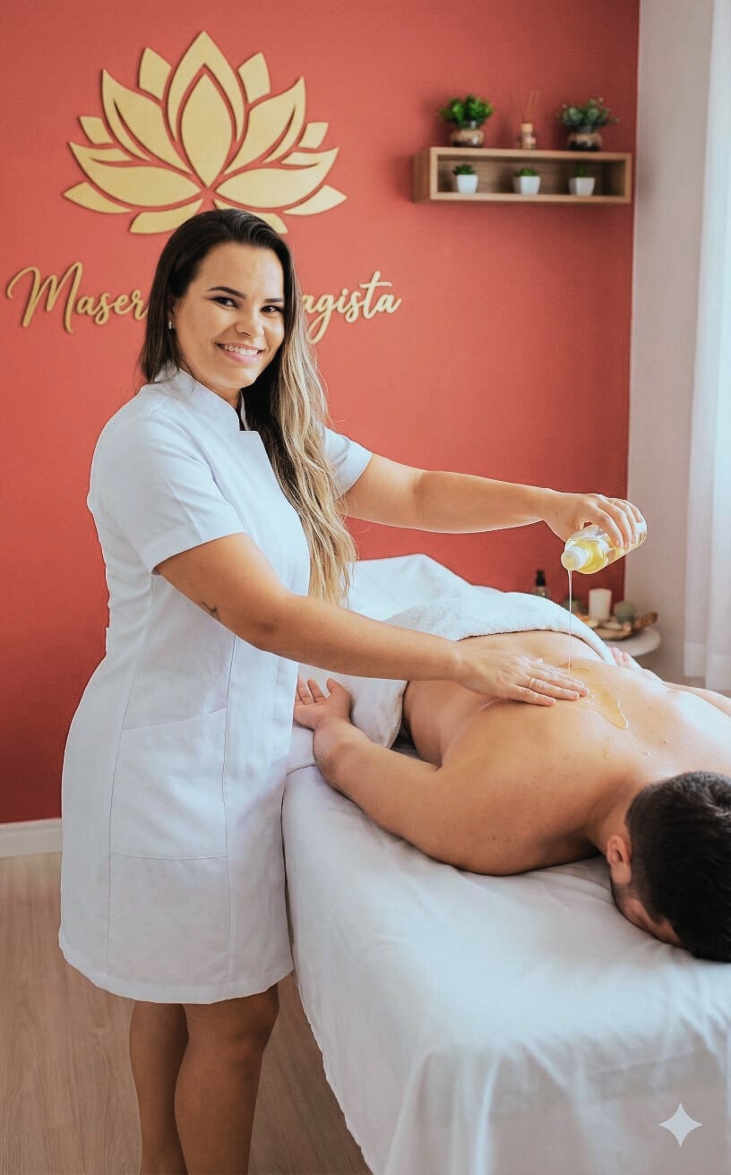 Maserati pendant une séance de massage